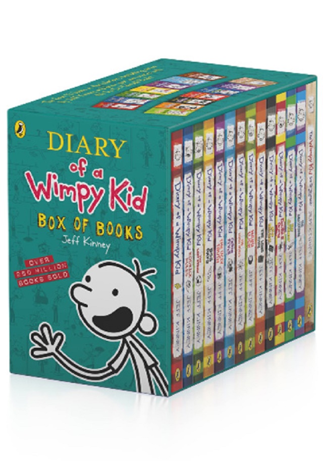 Diary Of A Wimpy Kid - Box of 14 Books (Books 1 - 13 + DIY book